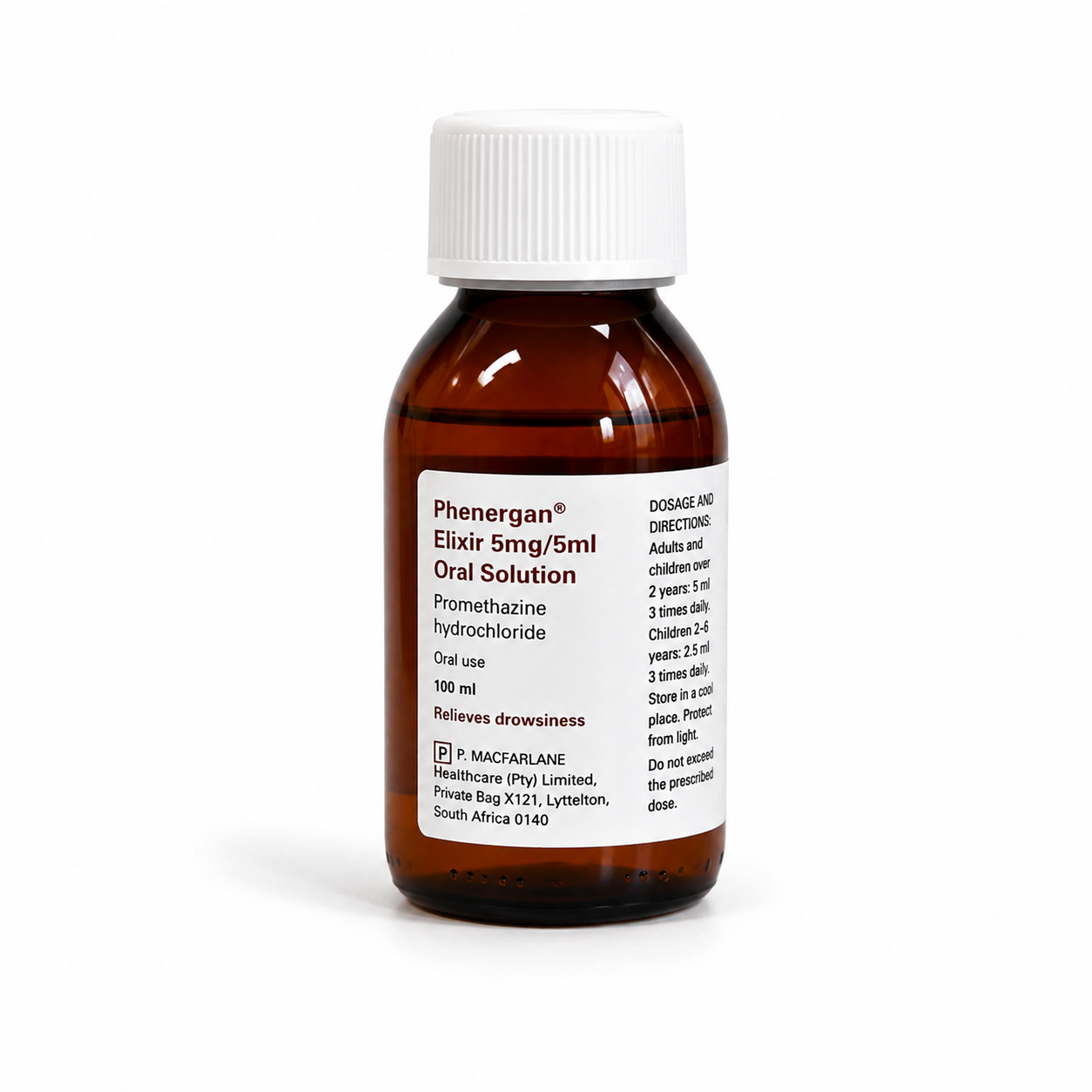 Close up of the front graphic branding typography on a specialized dispensing bottle